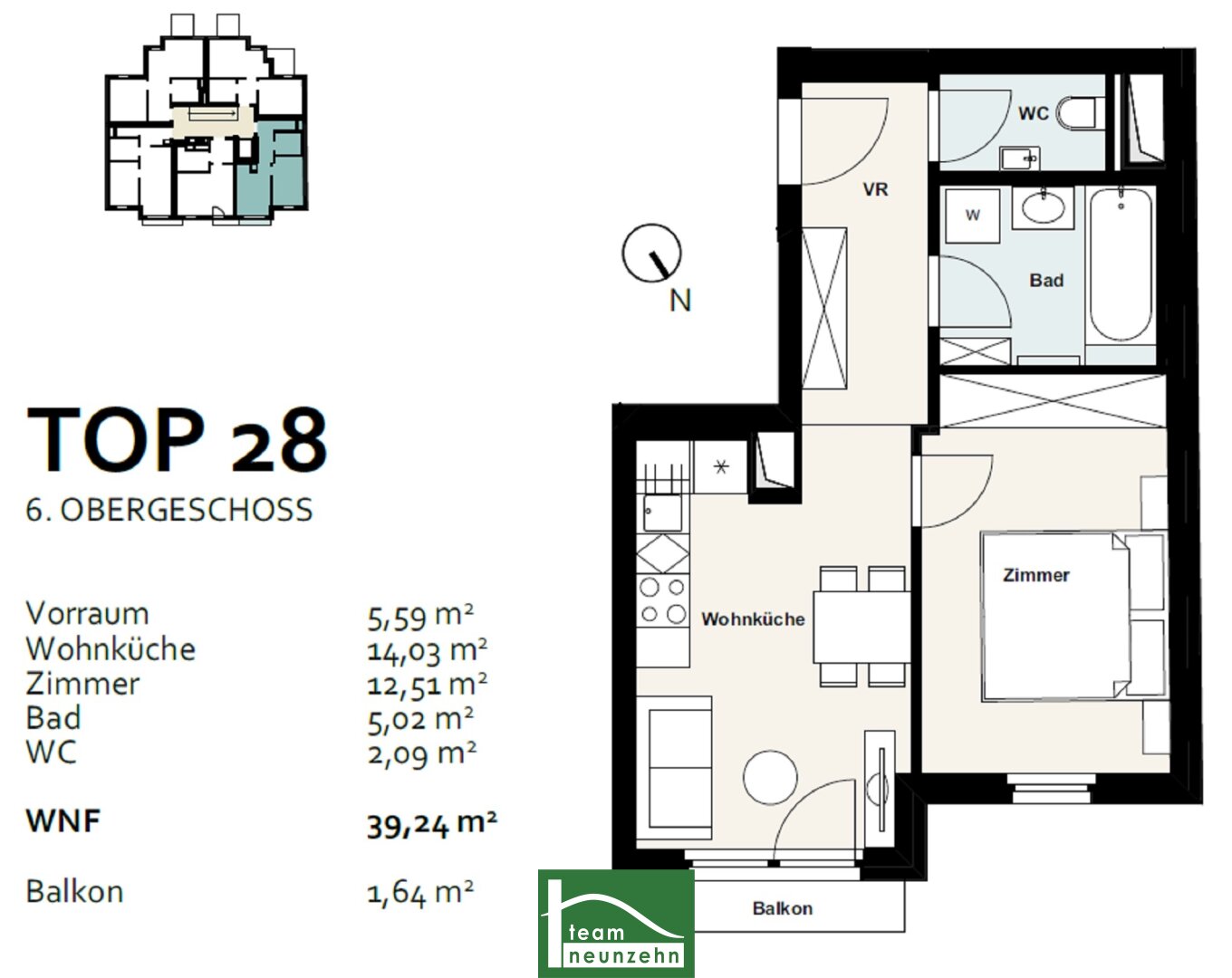 Wohnung zum Kauf 277.003 € 2 Zimmer 39,3 m²<br/>Wohnfläche 6.<br/>Geschoss Inzersdorfer Straße 121 Wien 1100