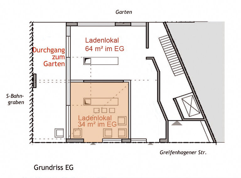 Laden zur Miete provisionsfrei 37,50 € 1 Zimmer 33 m²<br/>Verkaufsfläche Greifenhagener Str. 19 Prenzlauer Berg Berlin 10437