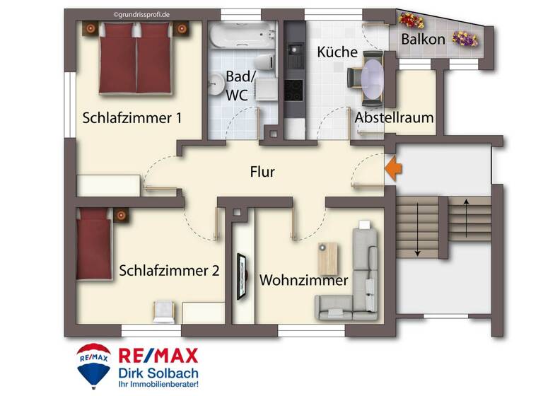 Wohnung zum Kauf 159.000 € 3 Zimmer 66,2 m² Graf-Mangold-Straße 6 Meßkirch 88605