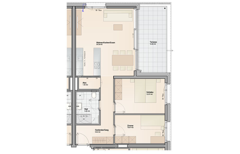 Terrassenwohnung zum Kauf provisionsfrei 495.400 € 3 Zimmer 70,4 m²<br/>Wohnfläche 1.<br/>Geschoss Seestraße 41 Fußach 6972