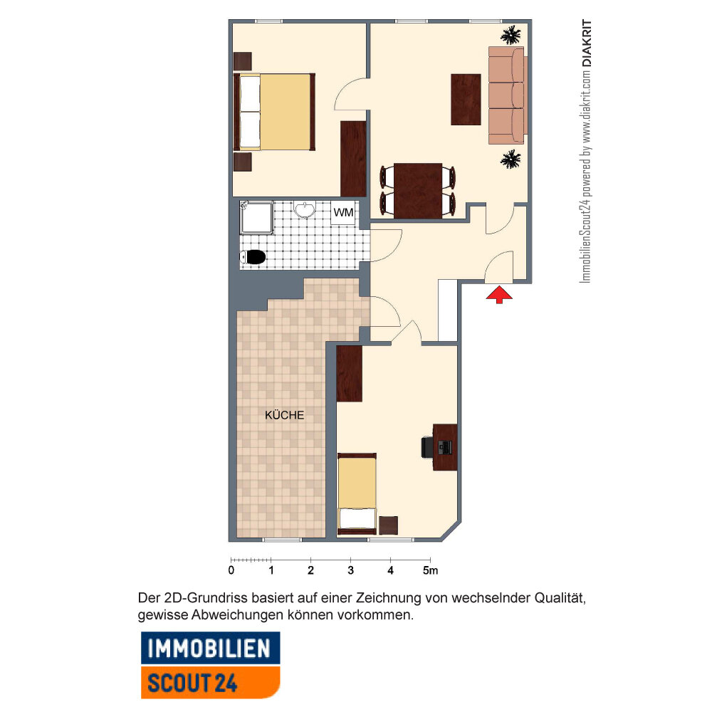 Wohnung zur Miete 450 € 3 Zimmer 77 m²<br/>Wohnfläche 2.<br/>Geschoss Zittauer Straße 77 Südstadt Görlitz 02826