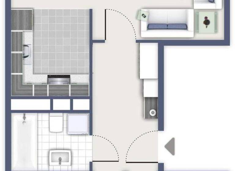 Wohnung zur Miete 316 € 3 Zimmer 57,5 m² 3. Geschoss Irkutsker Straße 255 Kappel Chemnitz 09119