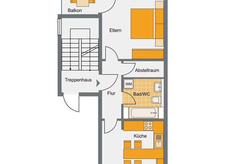 Wohnung zum Kauf 299.000 € 2 Zimmer 49 m² 2. Geschoss Schmiden Fellbach / Schmiden 70736