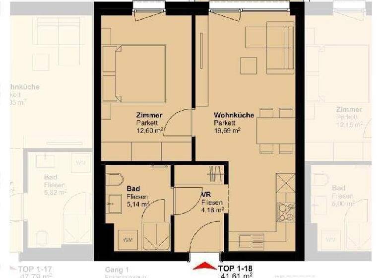 Wohnung zum Kauf - Erstbezug 228.000 € 2 Zimmer 41,6 m² frei ab sofort Gerasdorf 2201