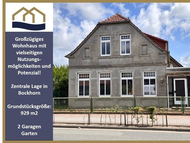 Einfamilienhaus zum Kauf 194.500 € 12 Zimmer 185 m² 929 m² Grundstück Steinhauser Straße 35 Bockhorn Bockhorn 26345
