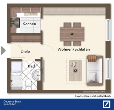 Apartment zum Kauf 84.000 € 1 Zimmer 32 m² Deggendorf Deggendorf 94469