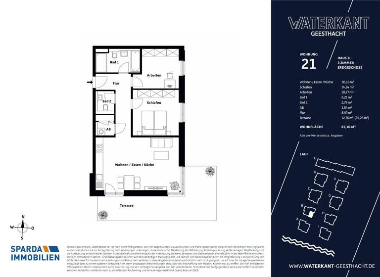 Wohnung zum Kauf - Erstbezug provisionsfrei 429.000 € 3 Zimmer 87,3 m² Geesthacht 21502