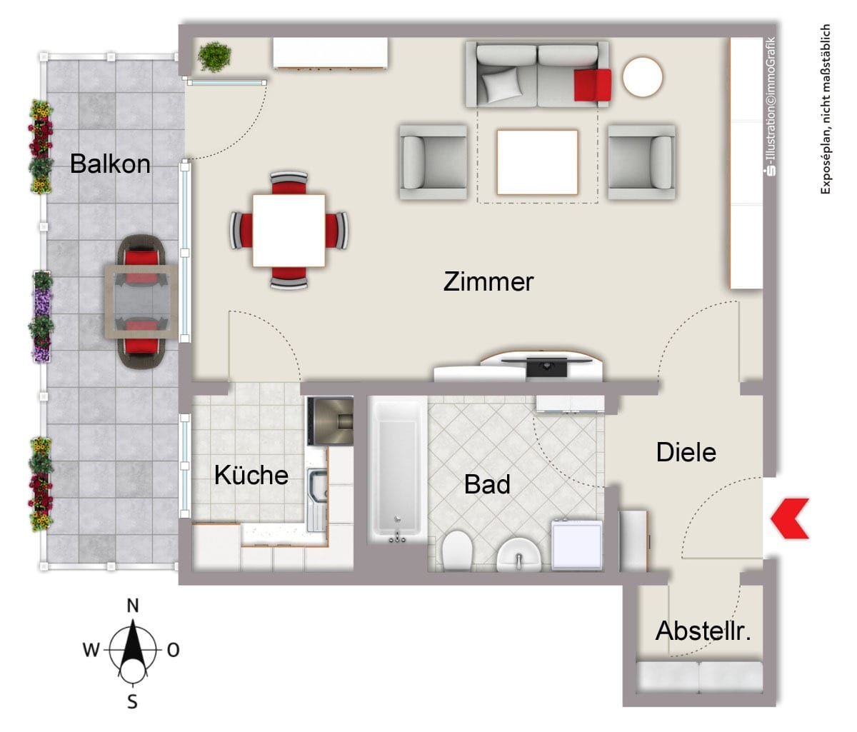 Wohnung zum Kauf 115.000 € 1 Zimmer 48 m²<br/>Wohnfläche 3.<br/>Geschoss Roth Roth 91154