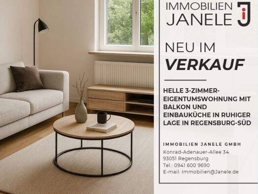 Wohnung zum Kauf 348.000 € 3 Zimmer 74,2 m² 1. Geschoss frei ab sofort Kumpfmühl-Ziegetsdorf-Neuprüll Regensburg 93051