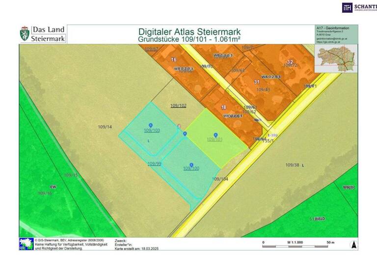 Grundstück zum Kauf 445.000 € 2.239 m² Grundstück Am Seeweg 1+2 Wundschuh 8142