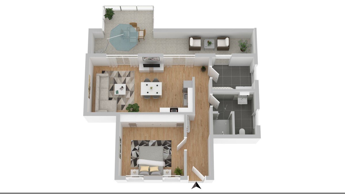 Wohnung zur Miete 845 € 2 Zimmer 77,2 m²<br/>Wohnfläche 3.<br/>Geschoss Kaiserstraße 7 A/B Lingen Lingen (Ems) 49808