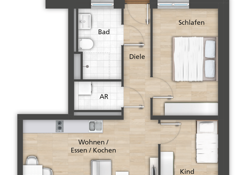 Wohnung zum Kauf provisionsfrei 524.400 € 3 Zimmer 69,4 m² 5. Geschoss Simonstraße 65 Südstadt Fürth 90763