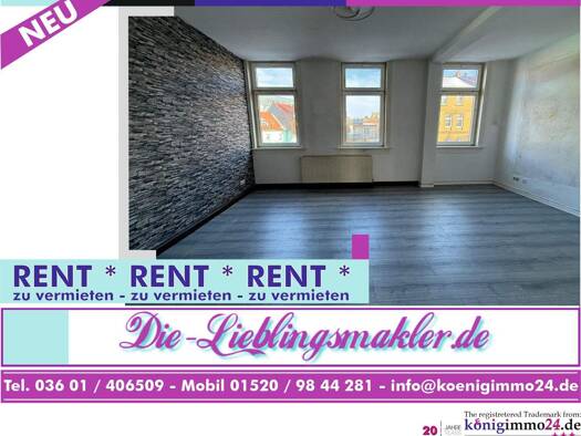 Wohnung zur Miete 530 € 4 Zimmer 79 m² 1. Geschoss frei ab 01.04.2026 Mühlhausen Mühlhausen/Thüringen 99974