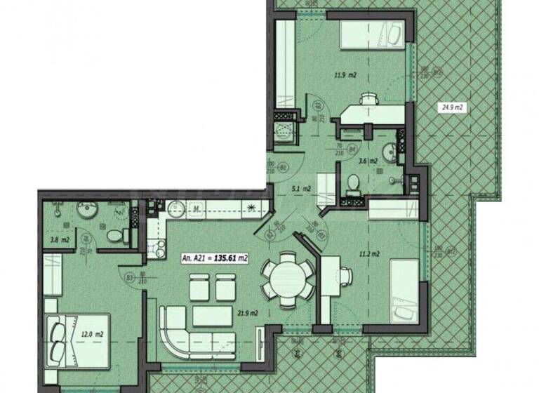 Studio zum Kauf 298.000 € 4 Zimmer 161 m² Sofia