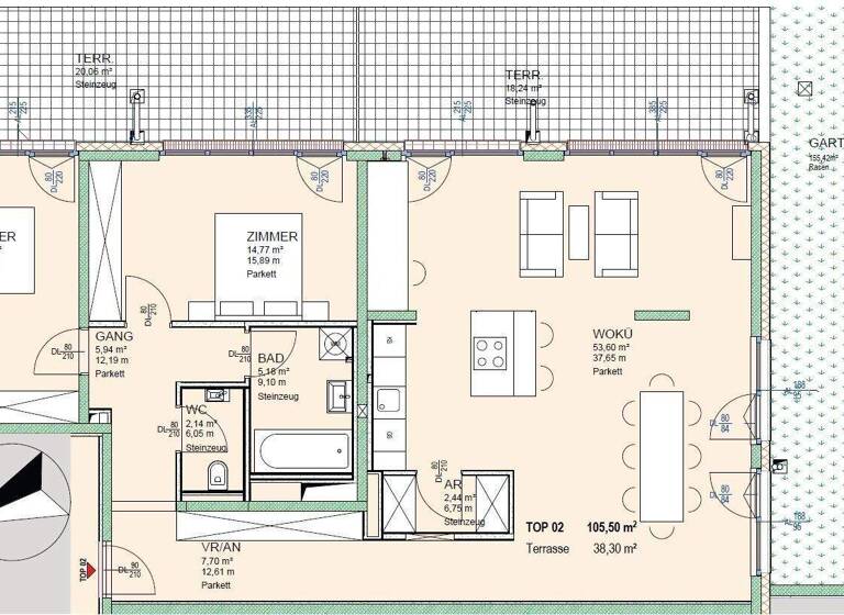 Wohnung zum Kauf 585.000 € 3 Zimmer 105,5 m² Platzergasse Wien 1210