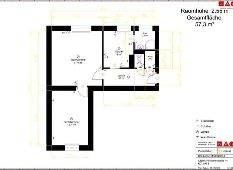 Wohnung zur Miete 374 € 2 Zimmer 57,7 m² frei ab 01.04.2026 Passauer Straße 14 Schärding Innere Stadt 4780