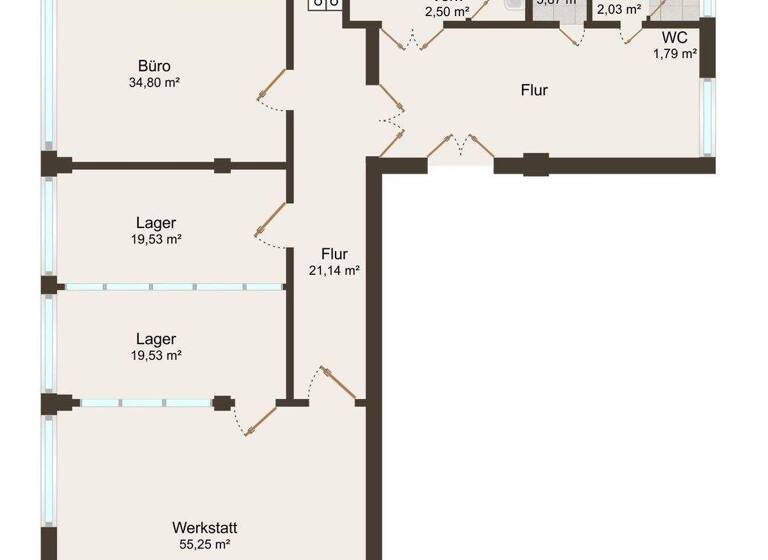 Bürofläche zur Miete provisionsfrei 7,50 € 4 Zimmer 180 m² Bürofläche Geretsried 82538