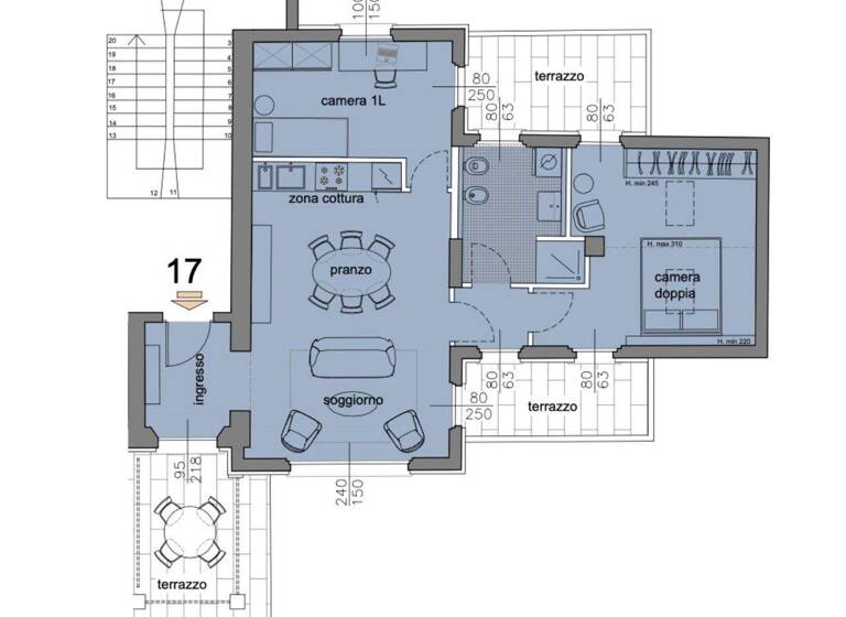 Wohnung zum Kauf 420.000 € 3 Zimmer 75 m² 3. Geschoss frei ab sofort Arizzano 28811