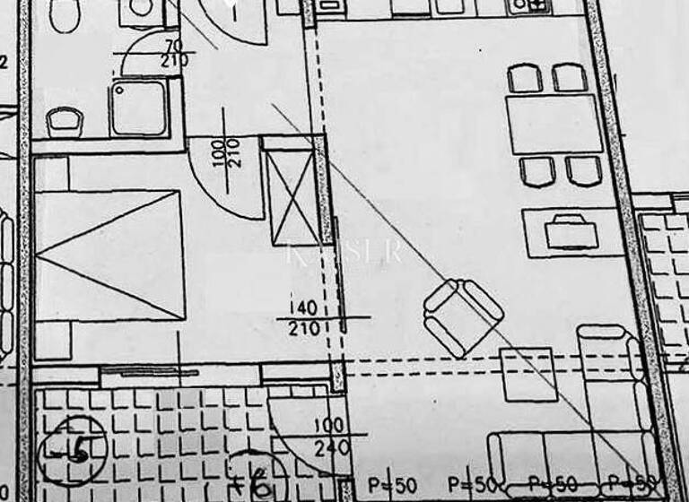 Wohnung zur Miete 1.100 € 2 Zimmer 49 m² 1. Geschoss Opatija Centar
