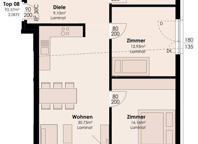 Wohnung zum Kauf - Erstbezug 430.683 € 4 Zimmer 92,6 m² Trins 6152