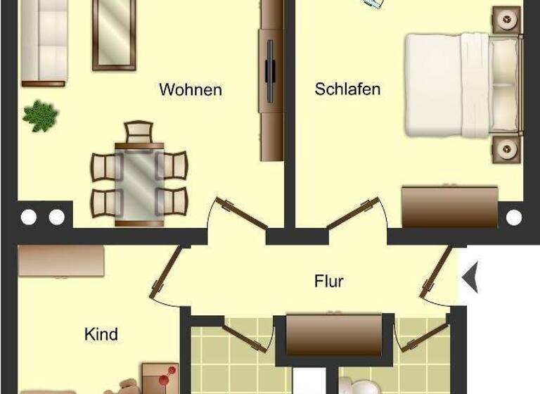 WG-Zimmer zur Miete 350 € 3 Zimmer 65,1 m² 1. Geschoss Van-Kinsbergen-Ring 106 Salchendorf Neunkirchen 57290