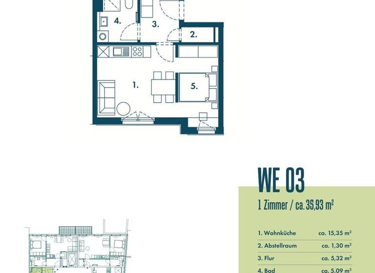 Studio zum Kauf - Erstbezug 389.000 € 1 Zimmer 35,9 m² 1. Geschoss Altona-Nord Hamburg 22769