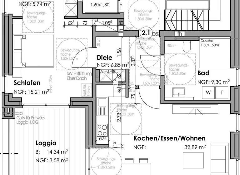 Wohnung zur Miete - Erstbezug 1.078 € 2 Zimmer 77 m² 1. Geschoss Borkenwirthe/Burlo Borken / Burlo 46325