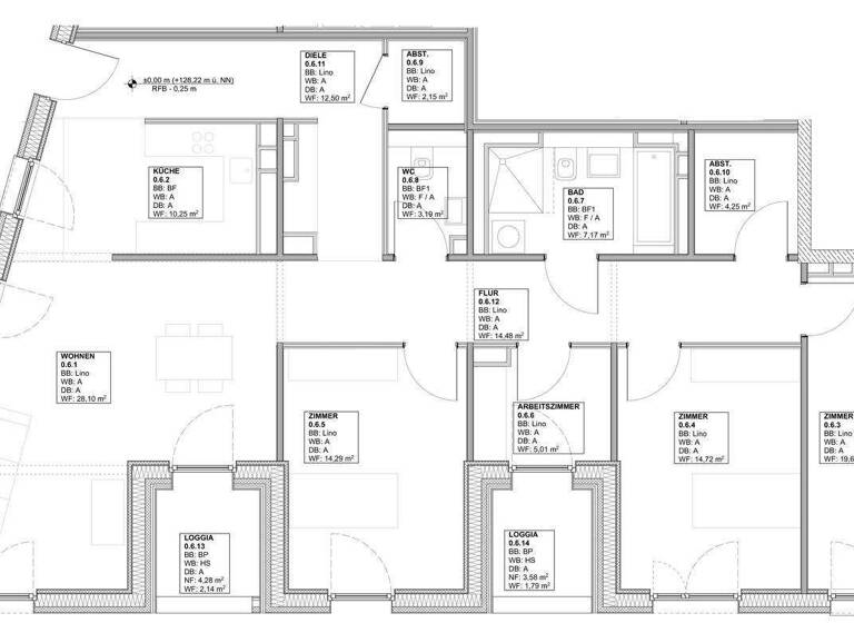 Wohnung zum Kauf - Erstbezug provisionsfrei 175.000 € 4,5 Zimmer 140 m² 2. Geschoss frei ab sofort Im Kloster 4 Ilbenstadt Niddatal 61194