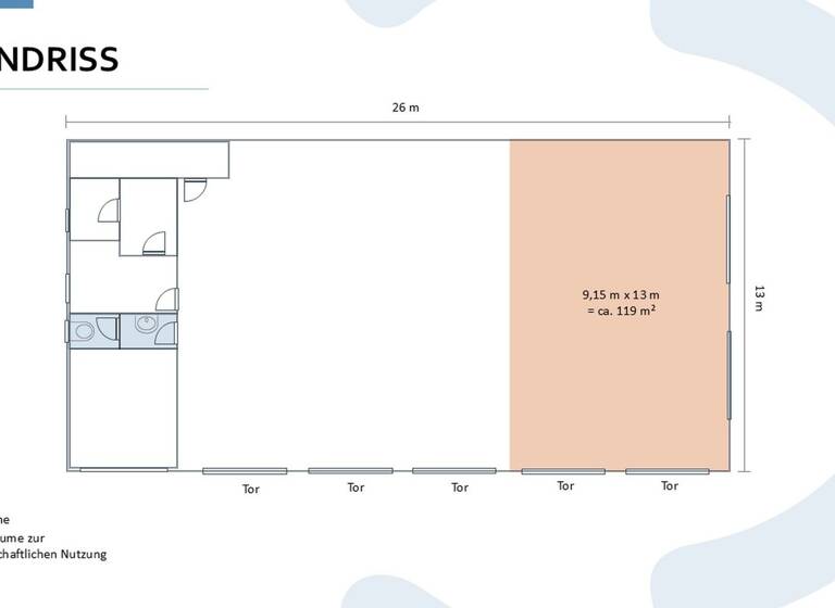 Lagerhalle zur Miete provisionsfrei 1.050 € 119 m² Lagerfläche In den Rohrwiesen 2 Erbach Homburg 66424