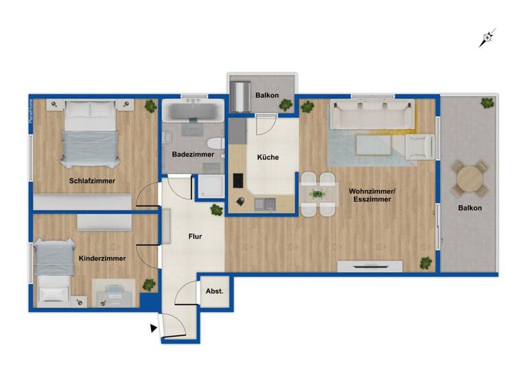 Wohnung zum Kauf 399.000 € 3 Zimmer 95 m² 1. Geschoss Traisa Mühltal 64367