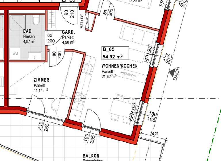 Terrassenwohnung zur Miete 1.250 € 3 Zimmer 55 m² frei ab 01.04.2026 Haiming 6425