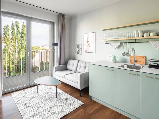 Studio zur Miete 1.145 € 1 Zimmer 31 m² frei ab sofort Braunschweiger Straße 21 Neukölln Berlin 12055