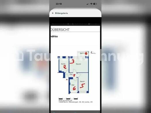 Wohnung zur Miete Tauschwohnung 456 € 2 Zimmer 55,2 m² EG Spandau Berlin 13599