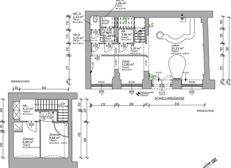 Laden zur Miete 27 € Wien 1010