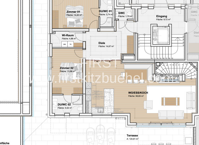 Wohnung zum Kauf - Erstbezug 3.575.000 € 149 m² Jochberg 6373