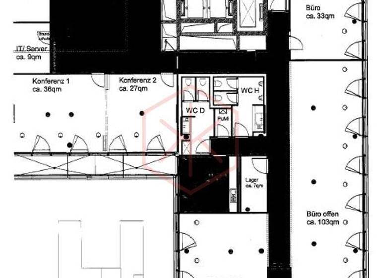 Bürofläche zur Miete provisionsfrei 18,50 € 582 m² Bürofläche Hammerbrook Hamburg 20097