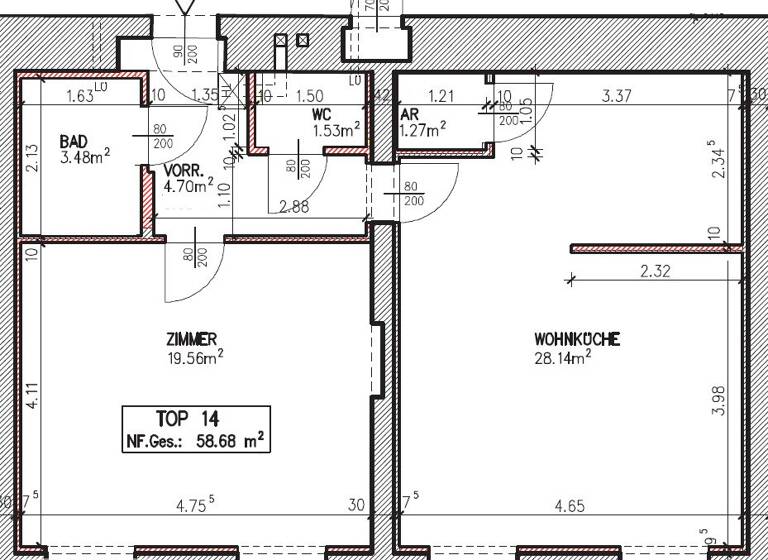 Wohnung zum Kauf 246.000 € 2 Zimmer 58,9 m² 1. Geschoss Wien 1140