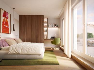 Terrassenwohnung zum Kauf - Neubau provisionsfrei 459.000 € 3 Zimmer 56,9 m² EG frei ab sofort Am Schäferanger 2-12 Oberschleißheim Oberschleißheim 85764