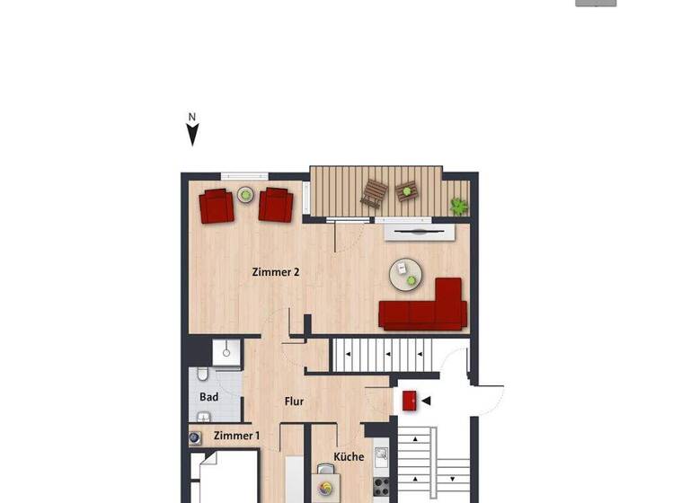Wohnung zur Miete 481 € 2 Zimmer 66,8 m² 3. Geschoss frei ab sofort Eisenacher Str. 2 Westhagen Wolfsburg 38444