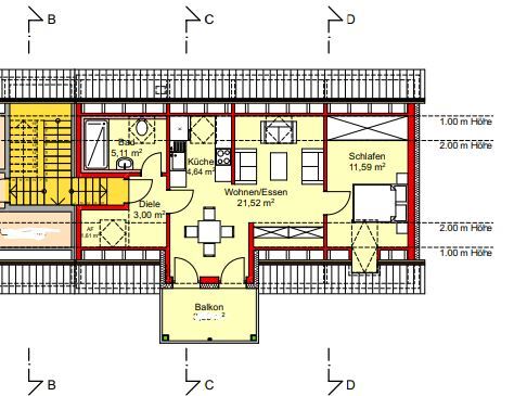 Wohnung zur Miete 560 € 2 Zimmer 50 m²<br/>Wohnfläche 2.<br/>Geschoss ab sofort<br/>Verfügbarkeit Rossendorf 23 Roßendorf Cadolzburg 90556