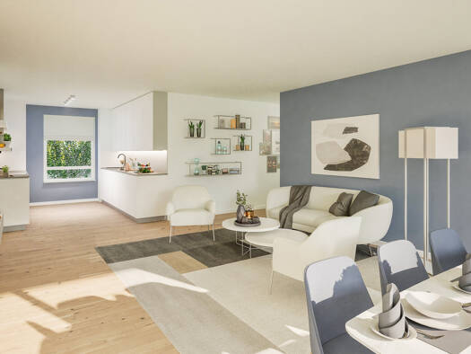 Wohnung zum Kauf - Neubau provisionsfrei als Kapitalanlage geeignet 598.500 € 5 Zimmer 119,6 m² Eisenbahnstraße 34 Fischbach Friedrichshafen 88045