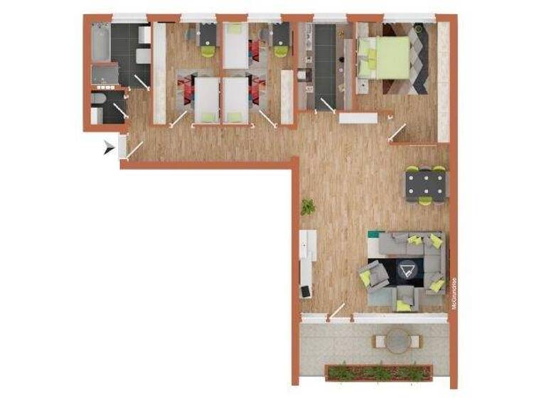 Wohnung zur Miete nur mit Wohnberechtigungsschein 999 € 4 Zimmer 98 m² frei ab sofort Pöttcherstr. 12 Innenstadt Minden 32423