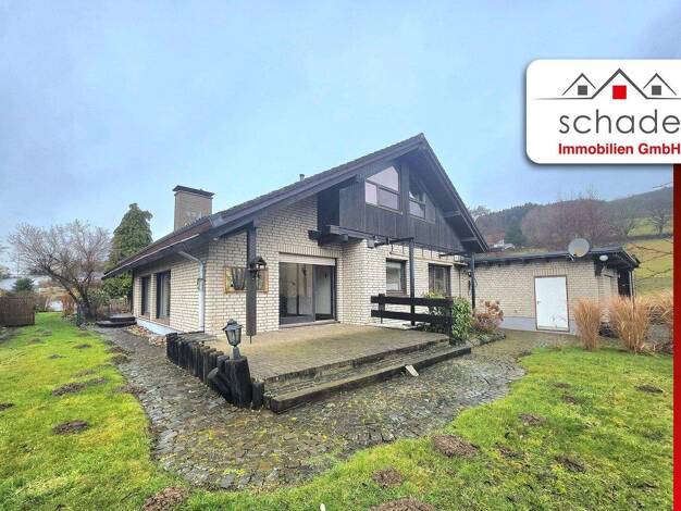 Einfamilienhaus zur Miete 1.150 € 4 Zimmer 160 m² 1.049 m² Grundstück Hüinghausen Herscheid / Hüinghausen 58849