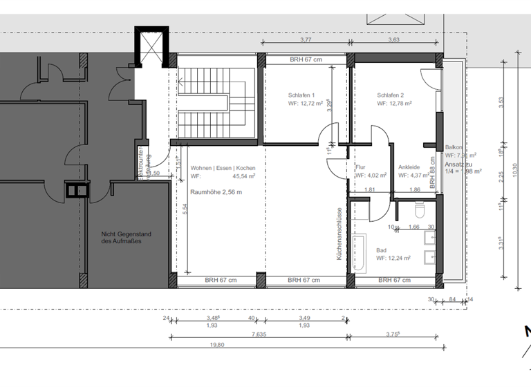 Wohnung zur Miete 609 € 3 Zimmer 93,7 m² 2. Geschoss frei ab sofort Werl-Aspe Bad Salzuflen 32107
