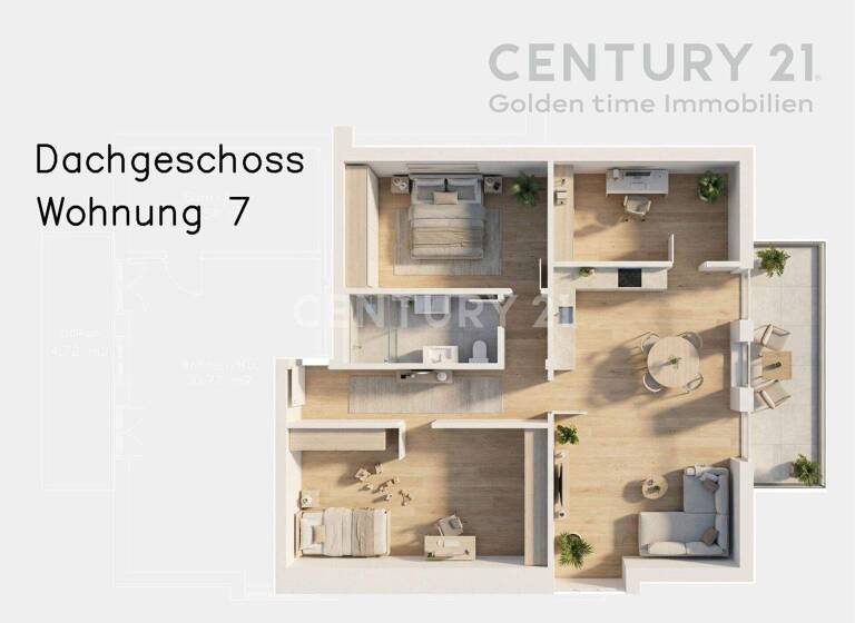Wohnung zum Kauf 409.902 € 3 Zimmer 77,3 m² 3. Geschoss Trostberg 83308