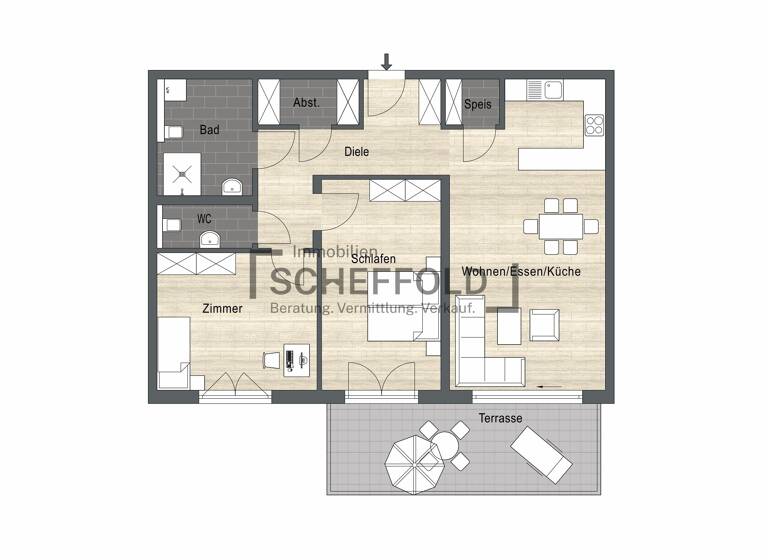Wohnung zum Kauf provisionsfrei 449.000 € 3,5 Zimmer 103,8 m²<br/>Wohnfläche 1.<br/>Geschoss Schemmerhofen Schemmerhofen 88433
