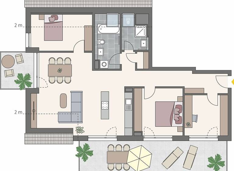 Wohnung zum Kauf 769.500 € 4 Zimmer 115,5 m²<br/>Wohnfläche Dachgeschoss<br/>Geschoss Hirblinger Straße 183 Bärenkeller Augsburg 86156