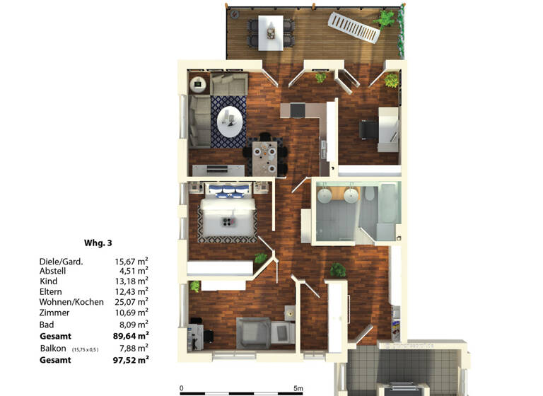 Wohnung zum Kauf provisionsfrei 559.100 € 4 Zimmer 97,5 m² Ampfing 84539