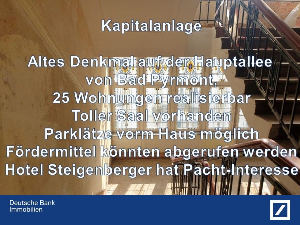 Mehrfamilienhaus zum Kauf 995.000 € 55 Zimmer 1.200 m²<br/>Wohnfläche 700 m²<br/>Grundstück Bad Pyrmont Bad Pyrmont 31812