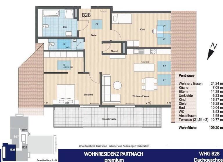 Wohnung zur Miete 2.185 € 3 Zimmer 109 m² 4. Geschoss frei ab sofort Partenkirchen Garmisch-Partenkirchen 82467